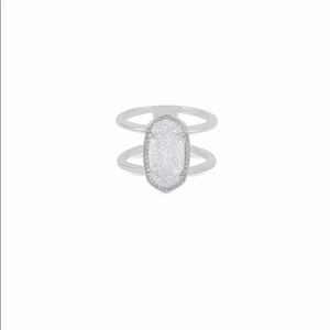 Elyse Silver Ring In Iridescent Drusy